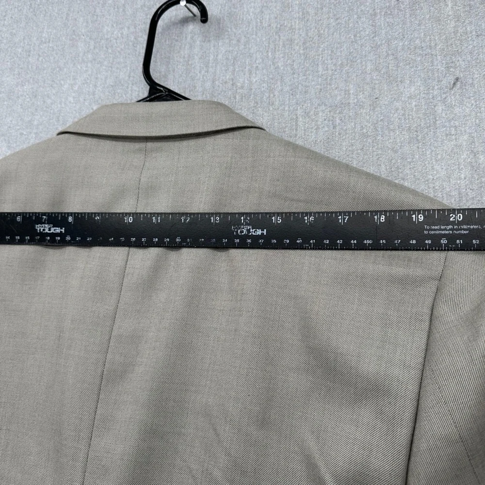 Alfani Blazer Mens 42L Beige Silk Wool Blend 3 Button Tailored Sport Coat
